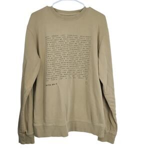 Sofia Franklyn with an F Graphic Sweatshirt Tan Beige Women's SIze XL 2916